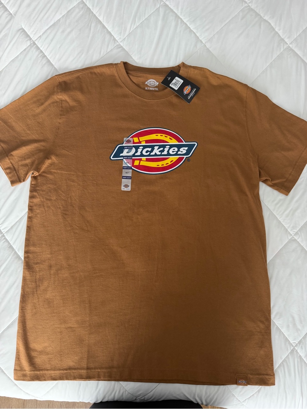 Dickies Men's Short Sleeve Logo Tee in Brown